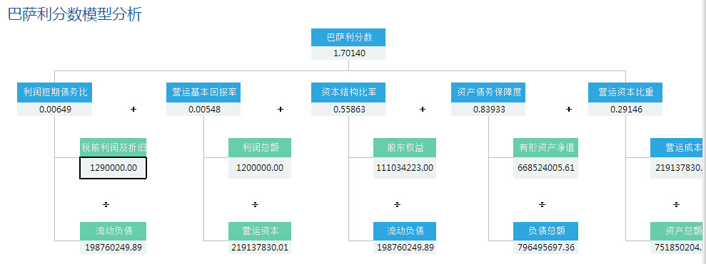 巴萨利分数模型数据报表