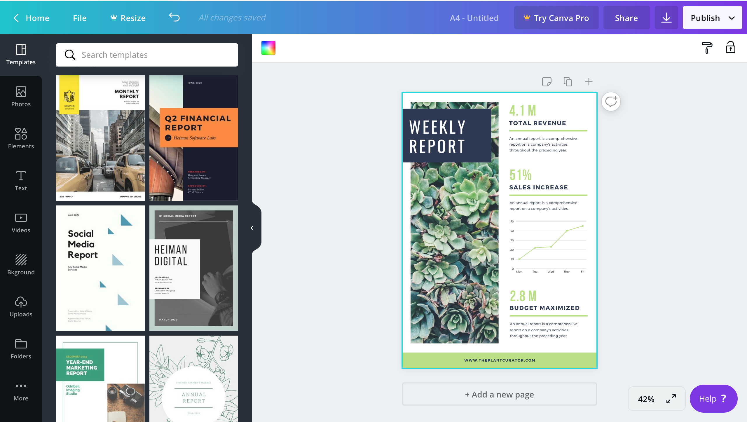 report designing platform