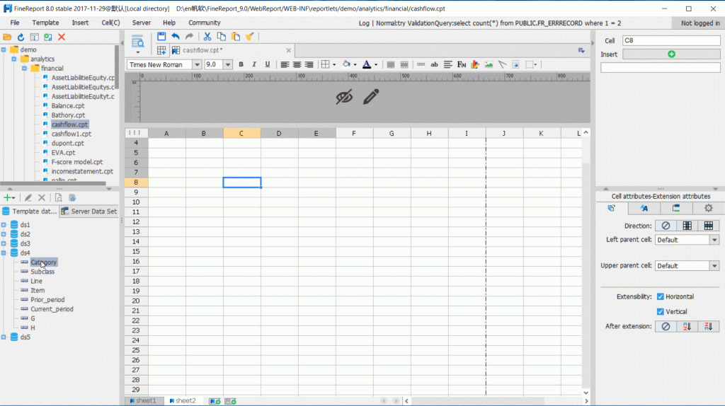 Excel-like interface