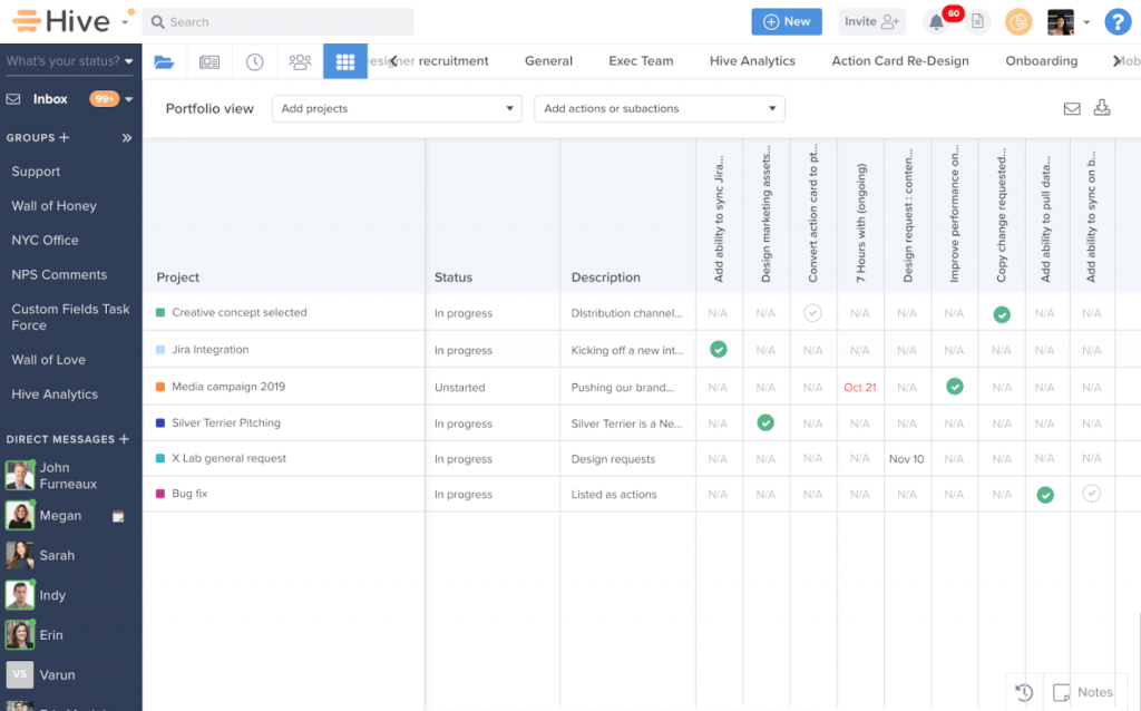 project reporting application 