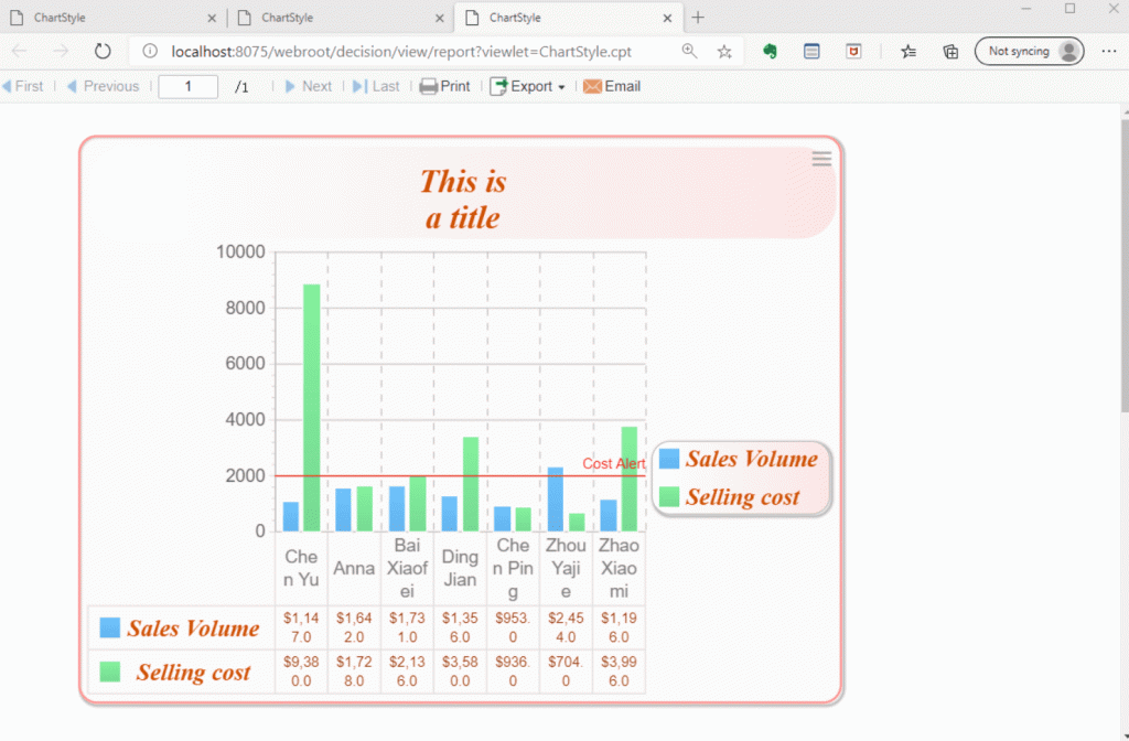 Interactive reports demo