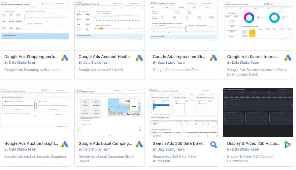 multiple template in BI visualization tool