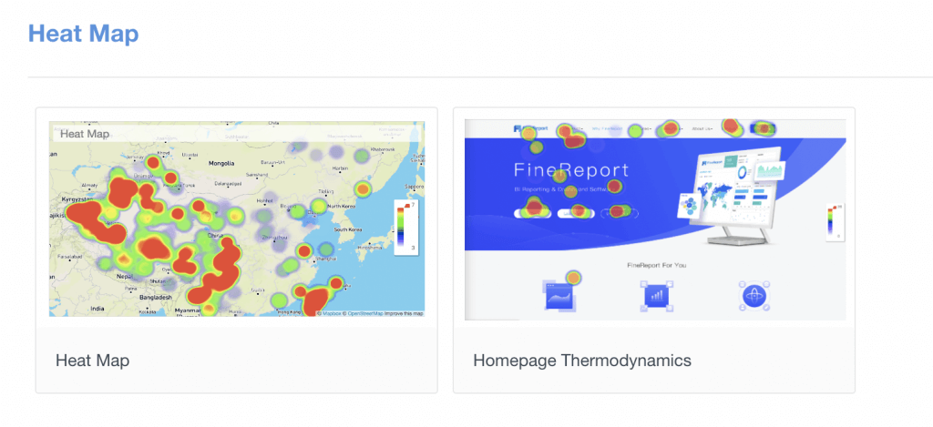 A picture of two heat maps