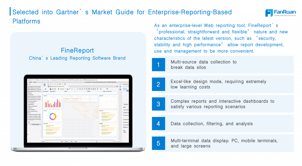 A picture of FineReport features