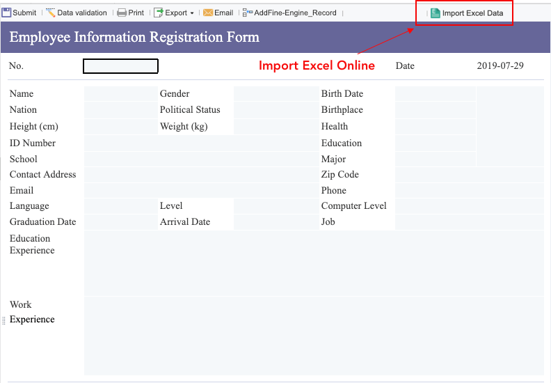 Daily Report Sample – Import Excel data