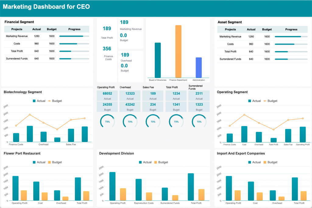 KPI Tracking Dashboard for CEO