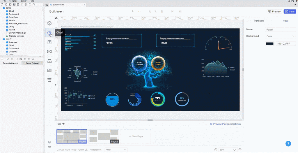 Free reporting tool-FineReport