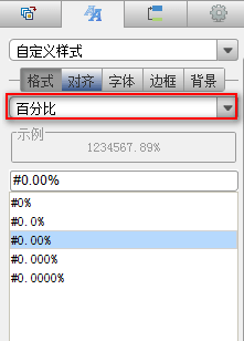 百分比样式