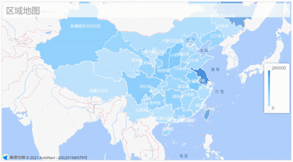 区域地图是按照国家、省市行政区划分，用来展现地理信息，以及与地理位置有关的信息。