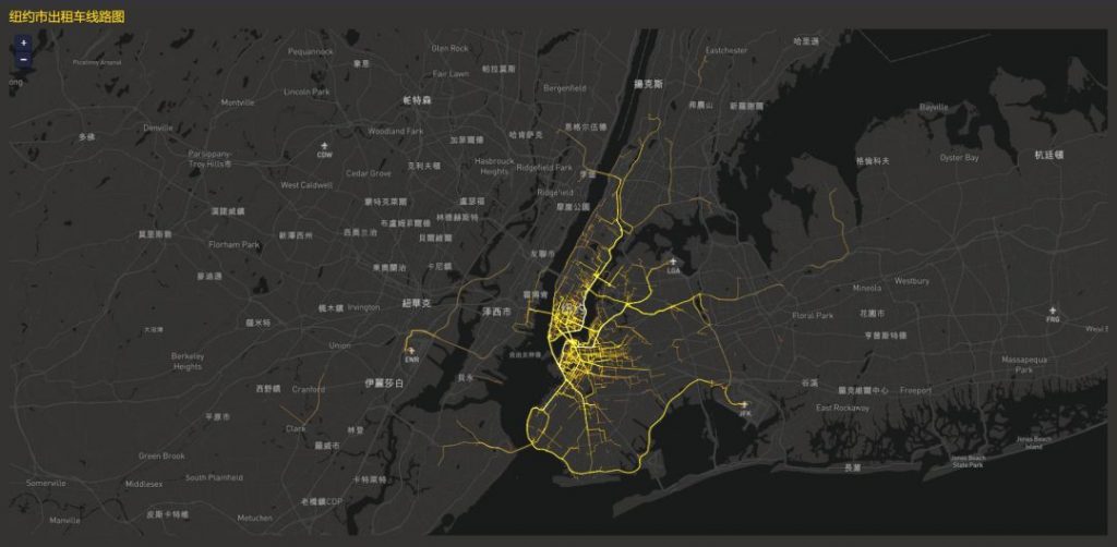 02、线地图——纽约市出租车线路图