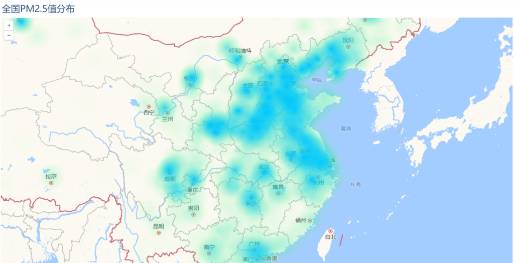 热力地图用于在地理坐标系范围内，将数据转换成颜色色调，并通过颜色变化程度直观反应出热点分布、区域聚集等数据信息。