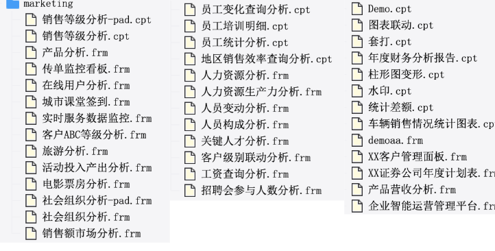 FineReport通过拖拽方式的简单方式，展示效果酷炫美观，不仅节省了大量的制作PPT的时间，还能够展示实时变化的动态数据，从而能让让项目经理及时关注到项目的进展、变化。