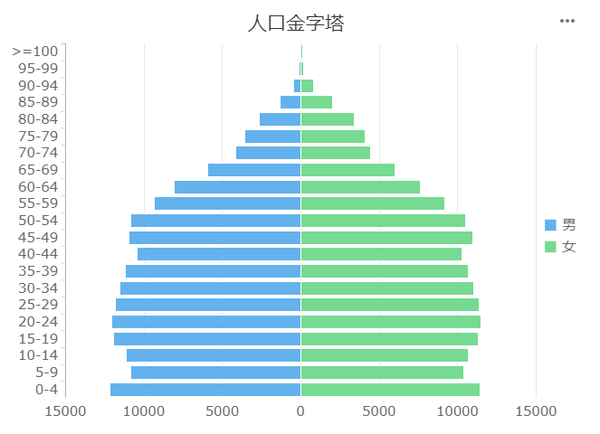 FineReport制作的人口金字塔